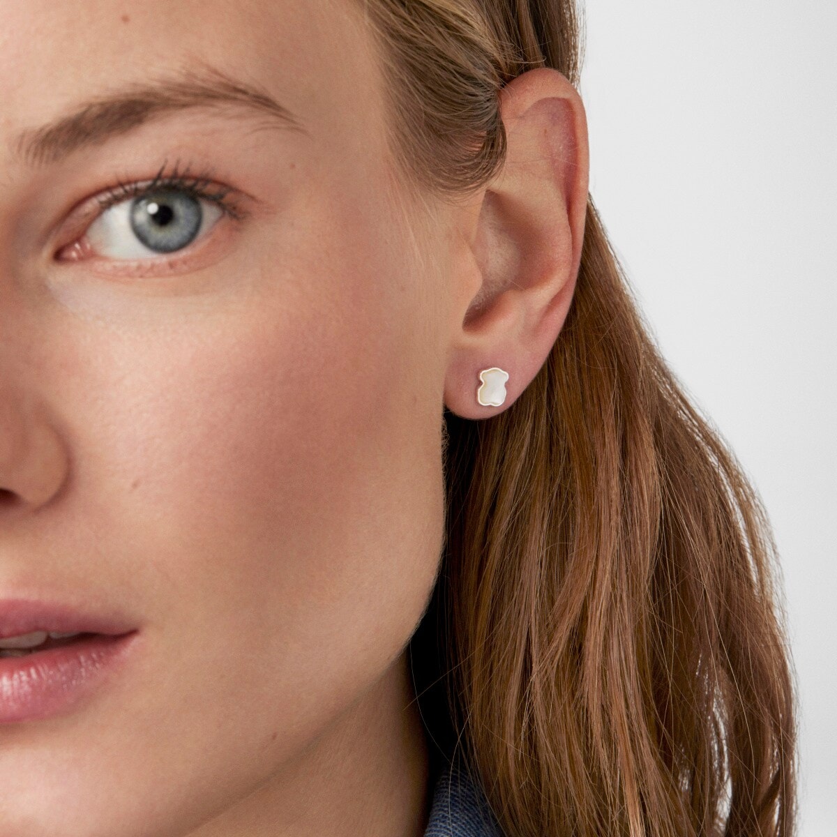 Silver TOUS Color Earrings with mother-of-pearl