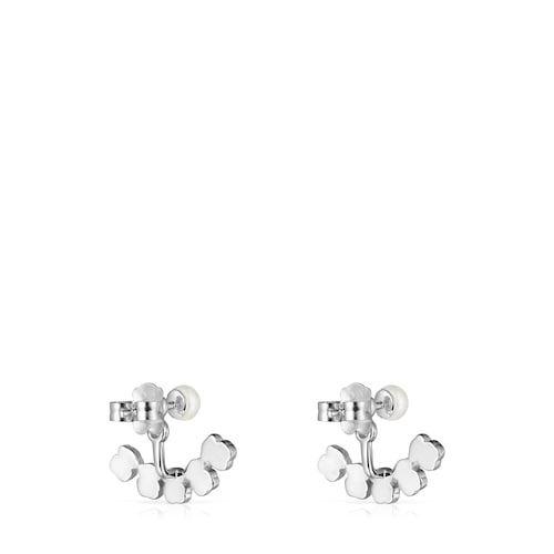 TOUS Mini Color Earrings in Silver with Gemstones 2,2cm