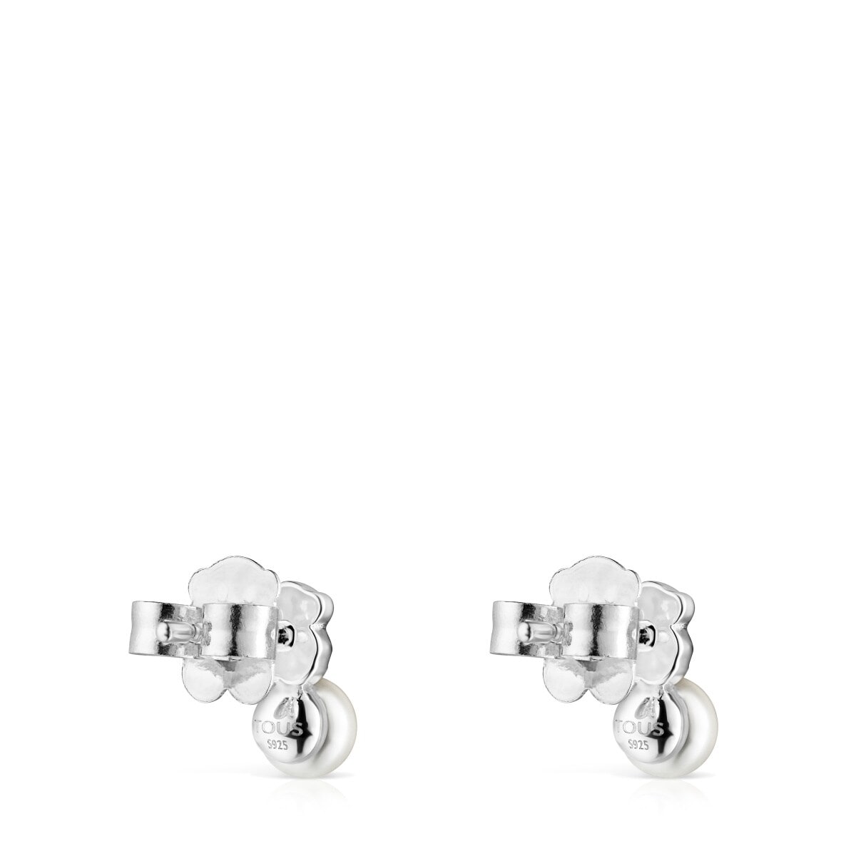 TOUS Mini Color Earrings in Silver with Quartzite and Pearl