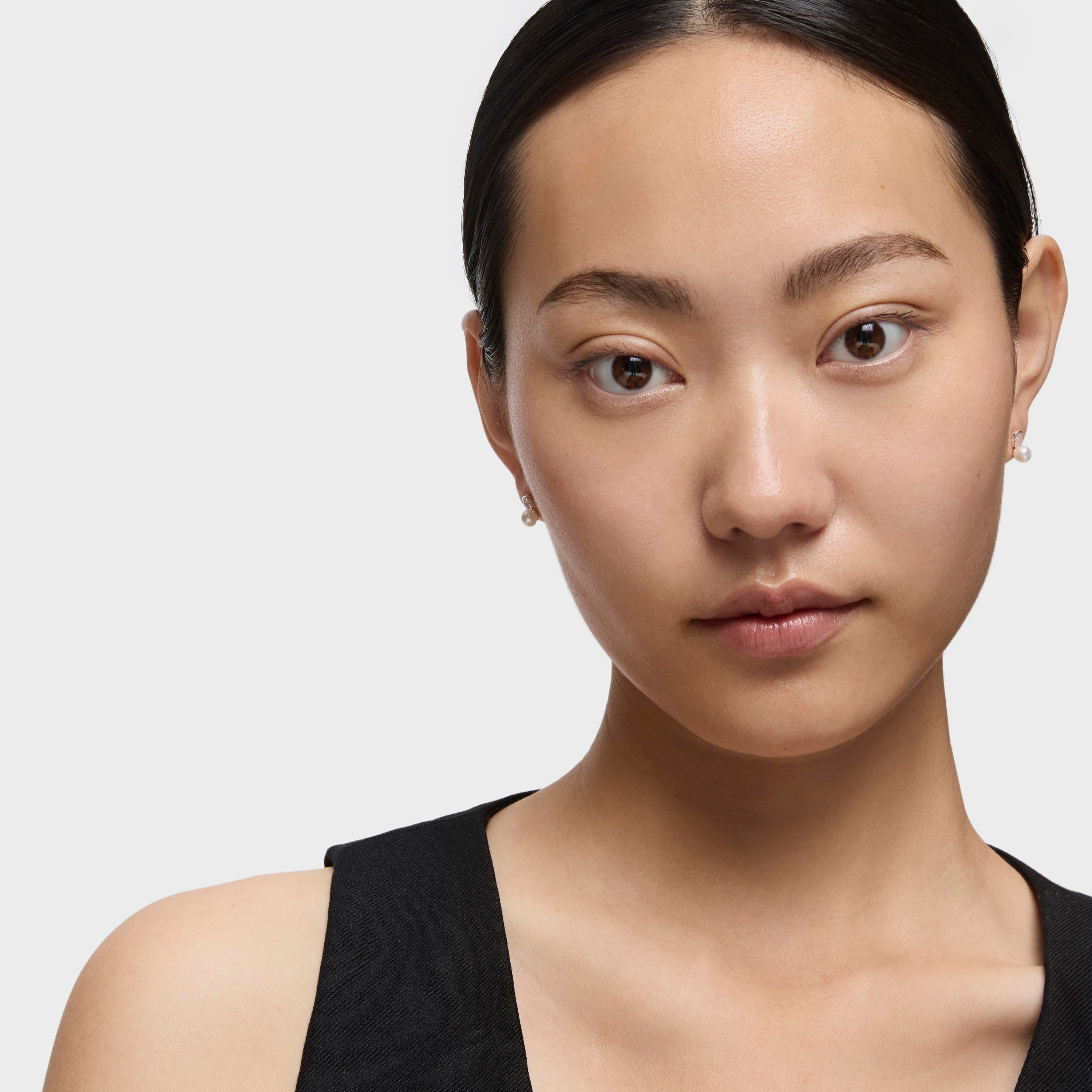 TOUS Mini Color Earrings in Silver with Quartzite and Pearl