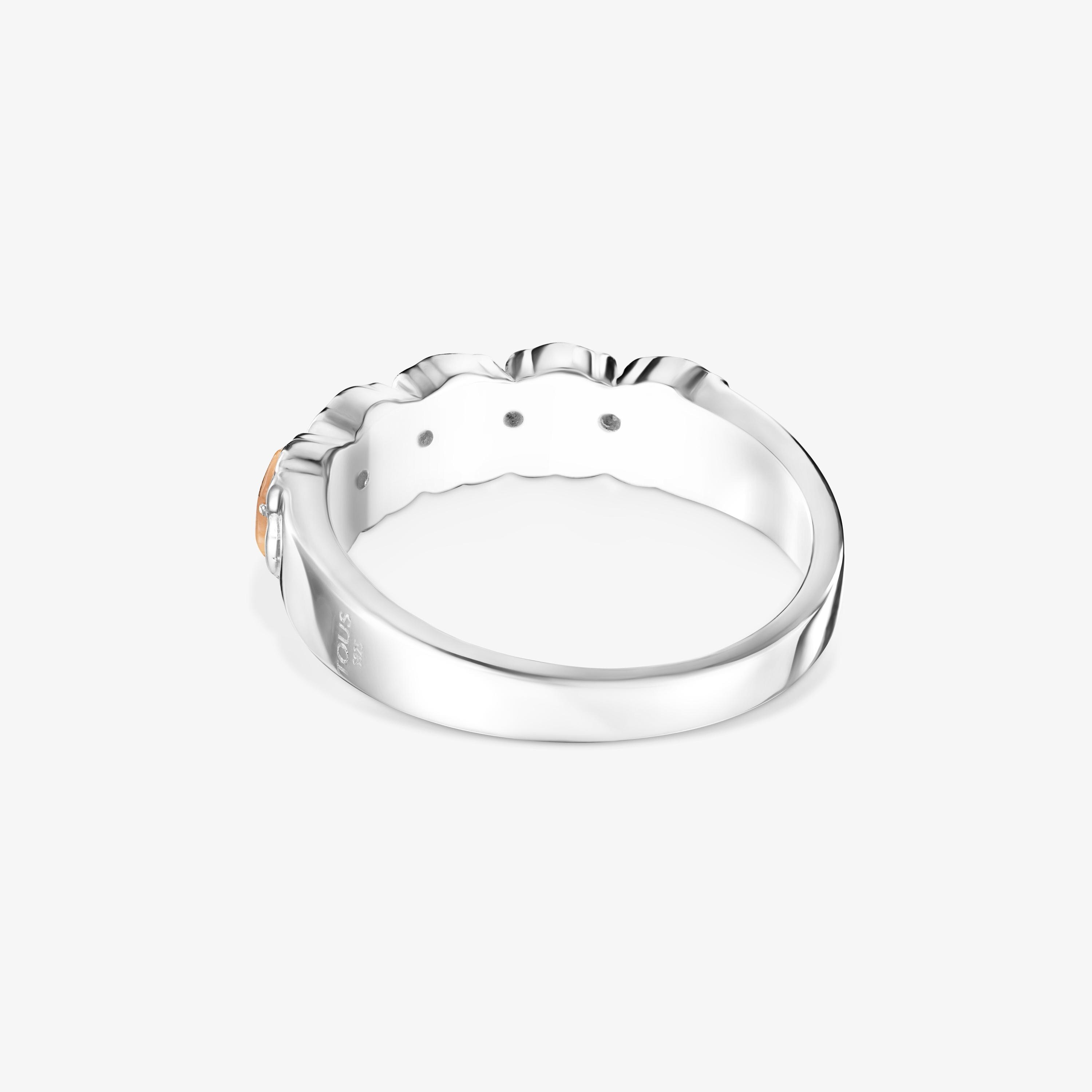 TOUS Mini Color Ring Silver with Gemstones 0,5cm.