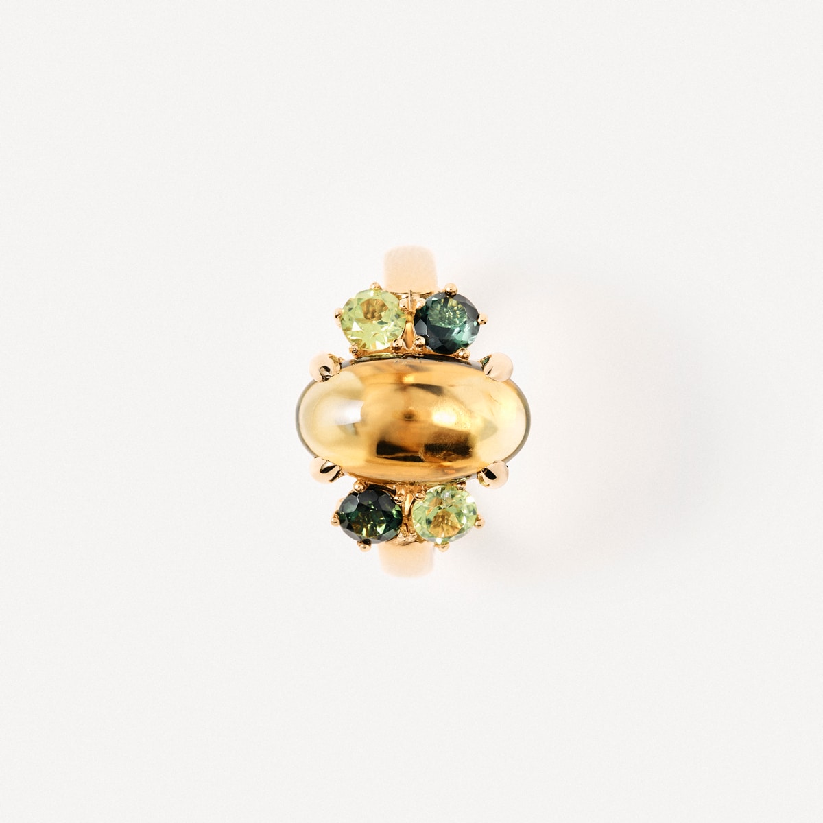 Gold Ring with tourmaline and peridot TOUS ATELIER UNIQUE PIECES
