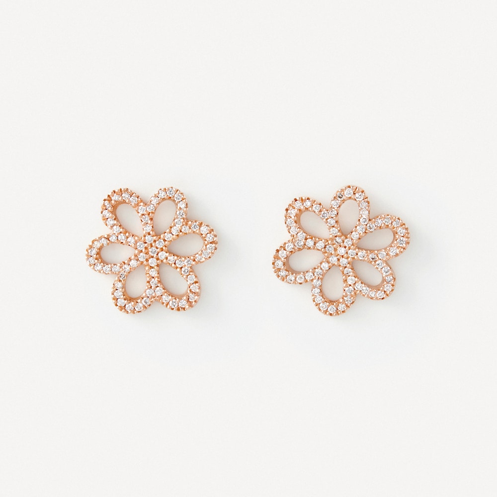 Pendientes de oro rosa con diamantes TOUS ATELIER image number 0