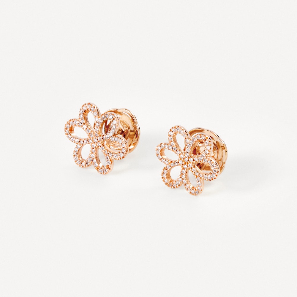 Kolczyki z r&oacute;żowego złota z diamentami TOUS ATELIER