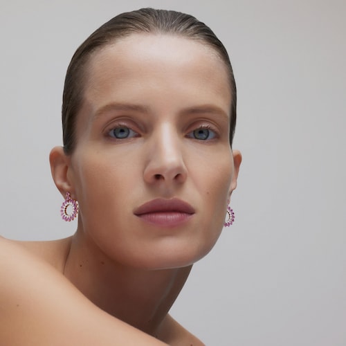 Gold Earrings with diamonds and glass-filled rubies TOUS ATELIER