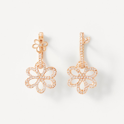 Hoop earrings in rose gold with diamonds TOUS ATELIER