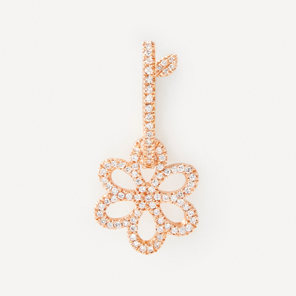 Hoop earrings in rose gold with diamonds TOUS ATELIER