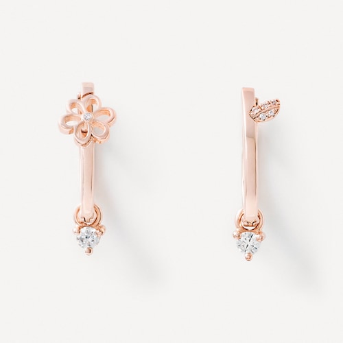 Hoop earrings in rose gold with diamonds TOUS ATELIER
