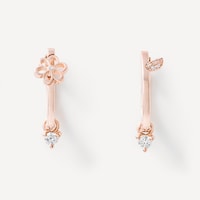 Hoop earrings in rose gold with diamonds TOUS ATELIER