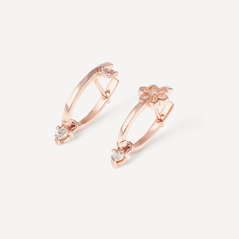 Criollas de oro rosa con diamantes TOUS ATELIER Criollas de oro rosa con diamantes TOUS ATELIER