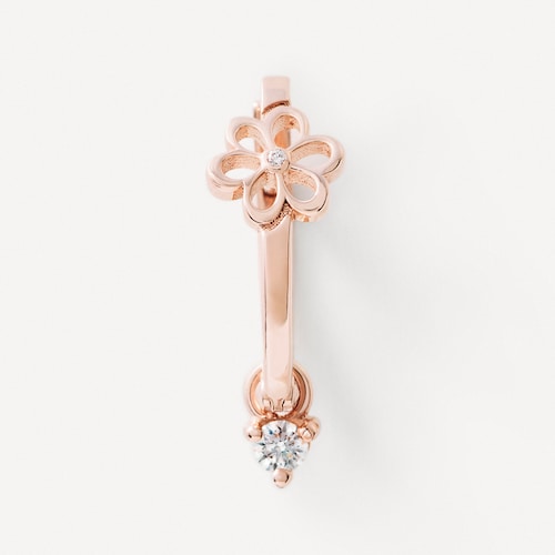 Hoop earrings in rose gold with diamonds TOUS ATELIER