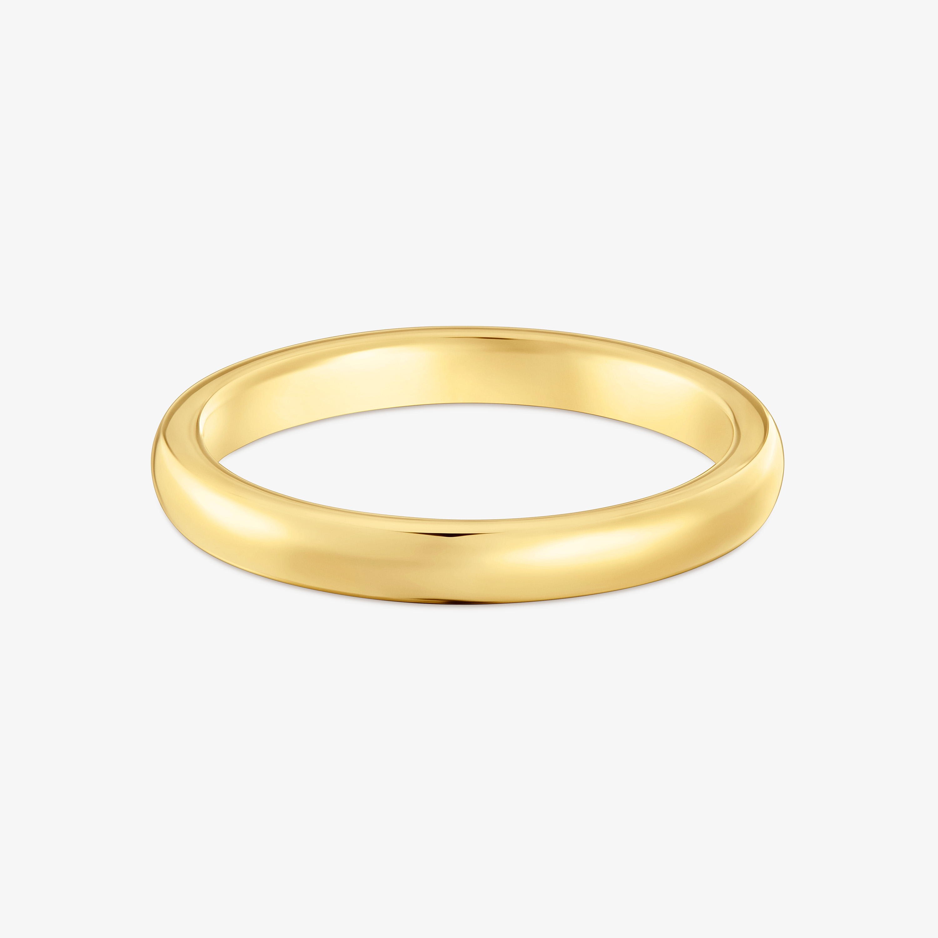 2.7 mm gold half-round wedding band Ring TOUS Alianzas