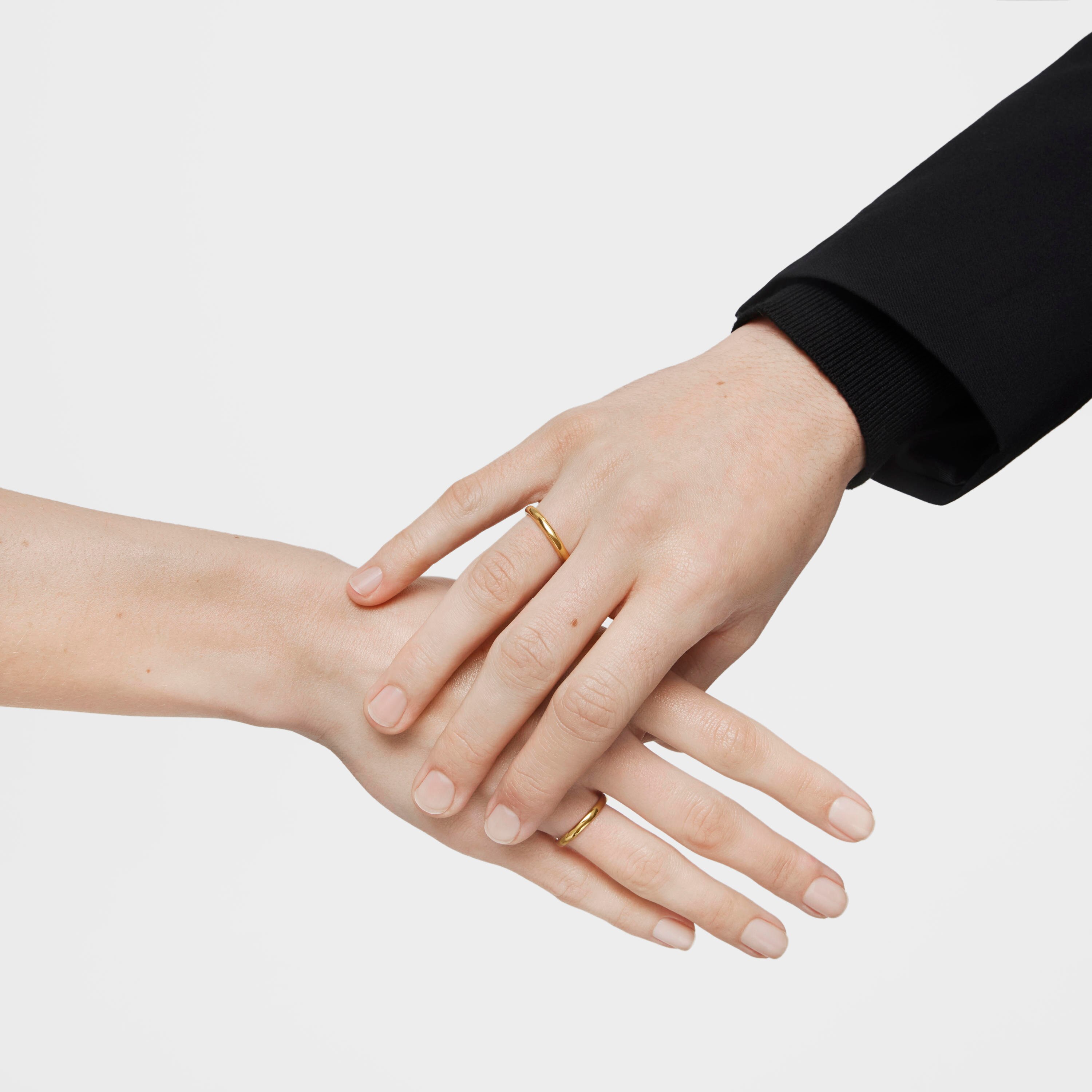 2.7 mm gold half-round wedding band Ring TOUS Alianzas