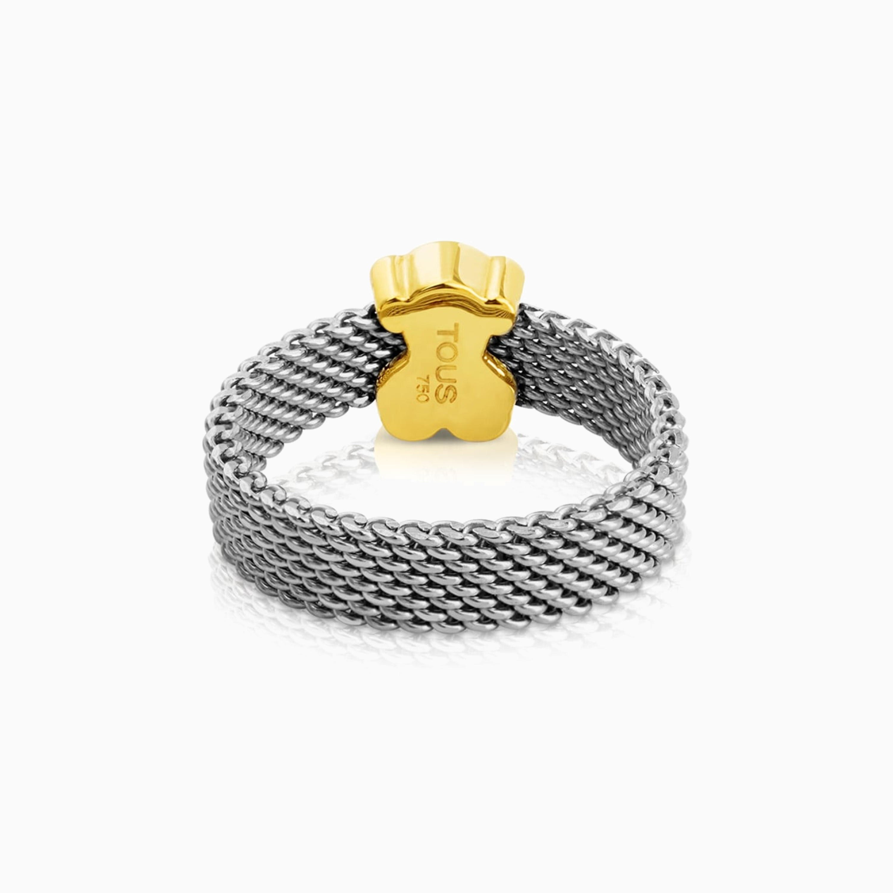 Steel and 18K solid gold Sweet Dolls Ring