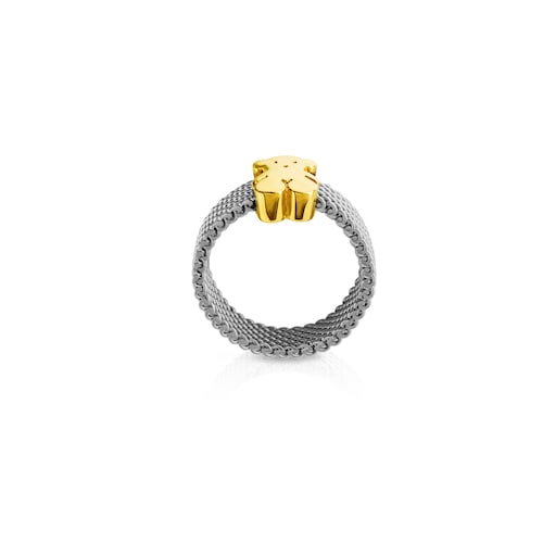 Anillo de acero motivo oso Sweet Dolls
