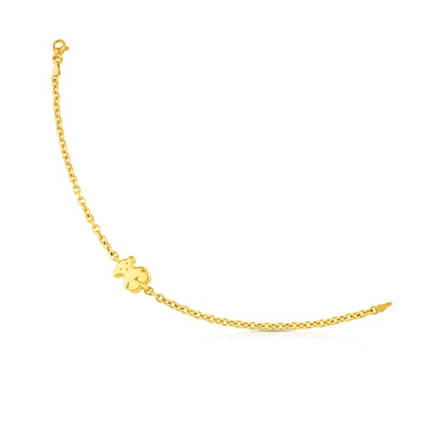 Pulsera cadena oso de oro amarillo Sweet Dolls