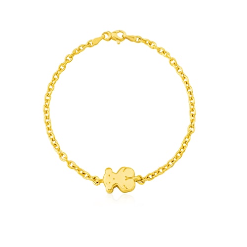 Pulsera cadena oso de oro amarillo Sweet Dolls