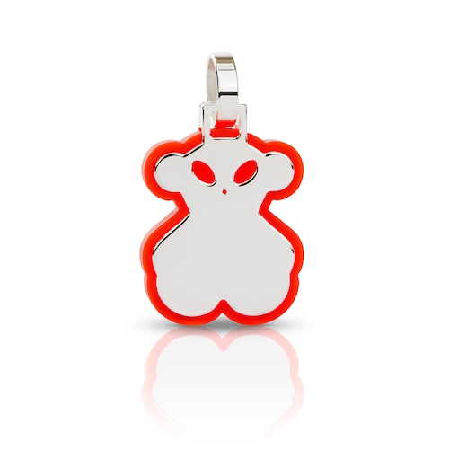 Small neon red Silver Halloween Pendant image number 0