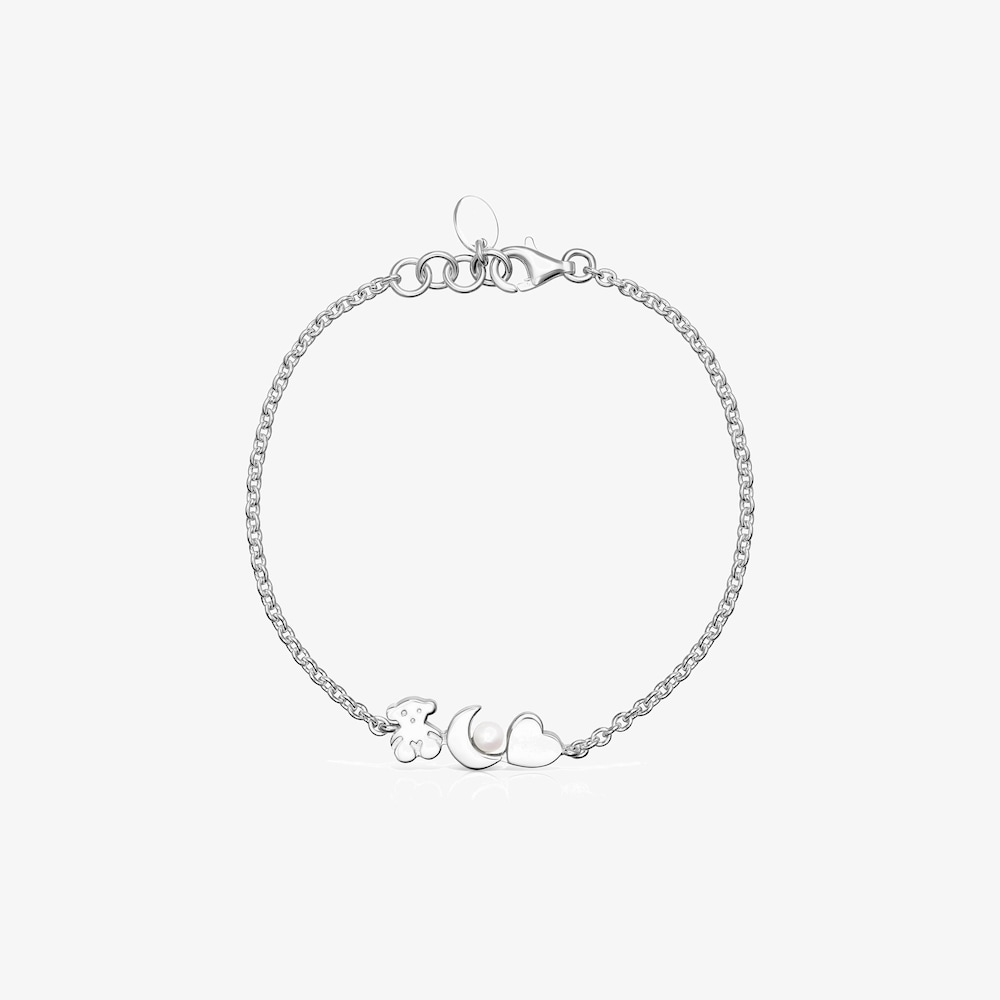 Pulseira Nocturne em Prata com P&eacute;rola