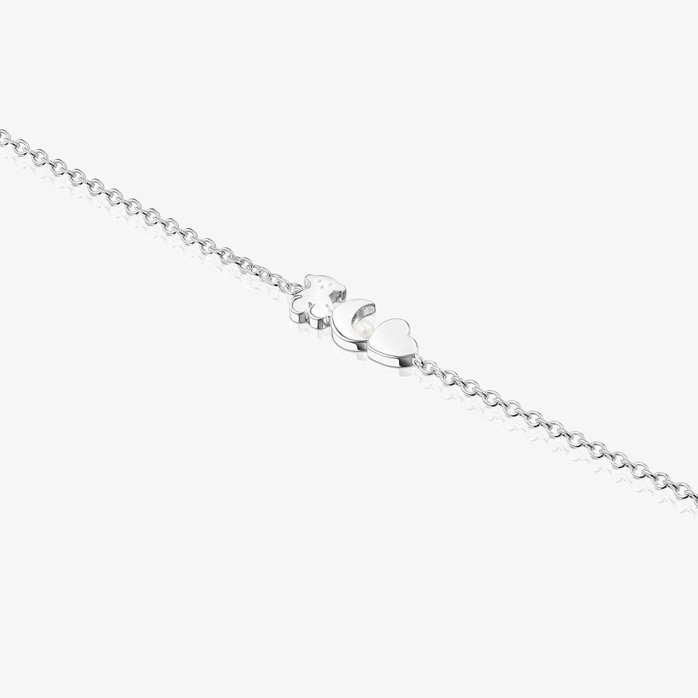 Pulseira Nocturne em Prata com P&eacute;rola