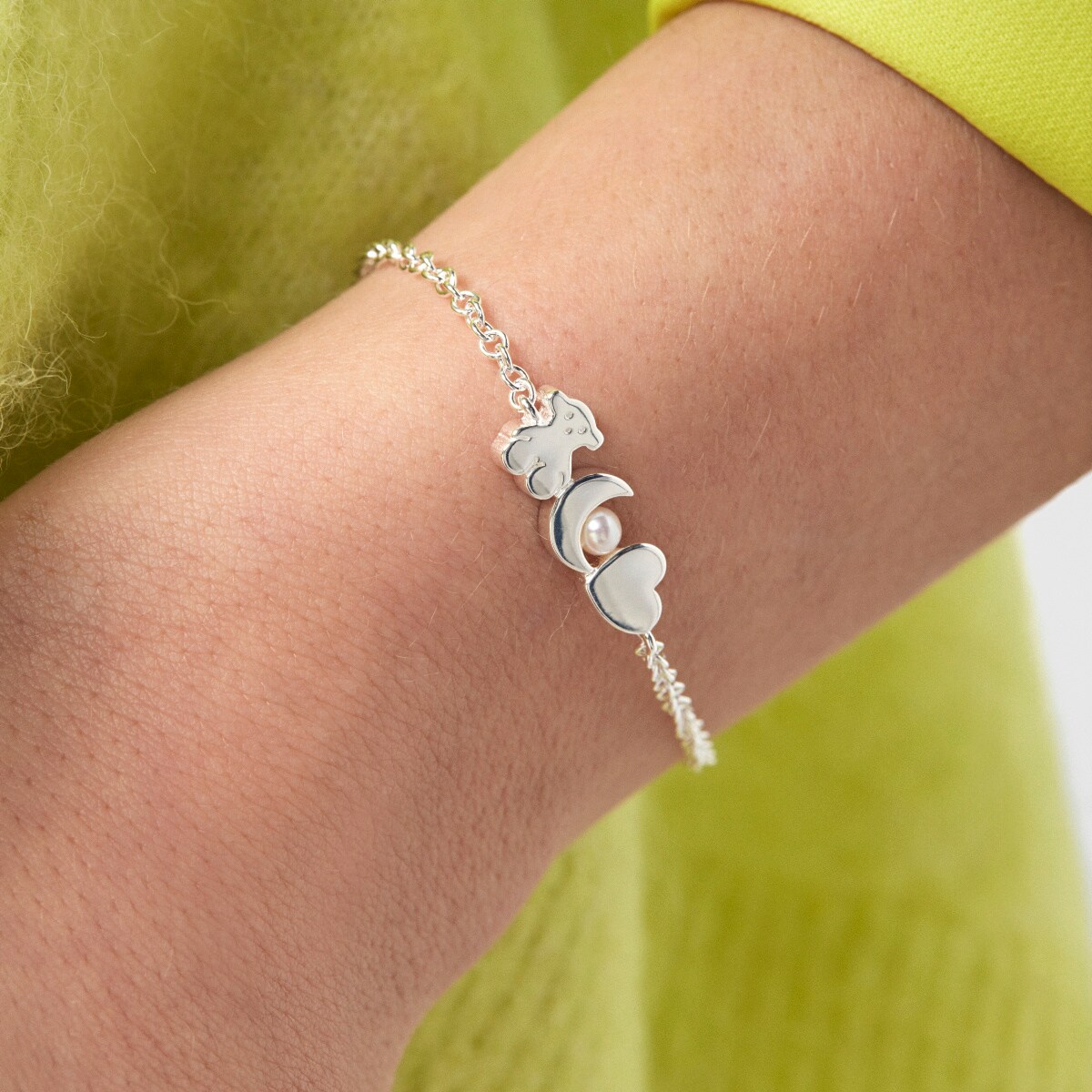 Pulsera de plata con perla Nocturne