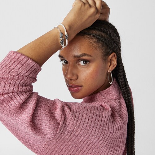 Bra&ccedil;alet&nbsp;Nocturne&nbsp;motius de Plata amb Perla