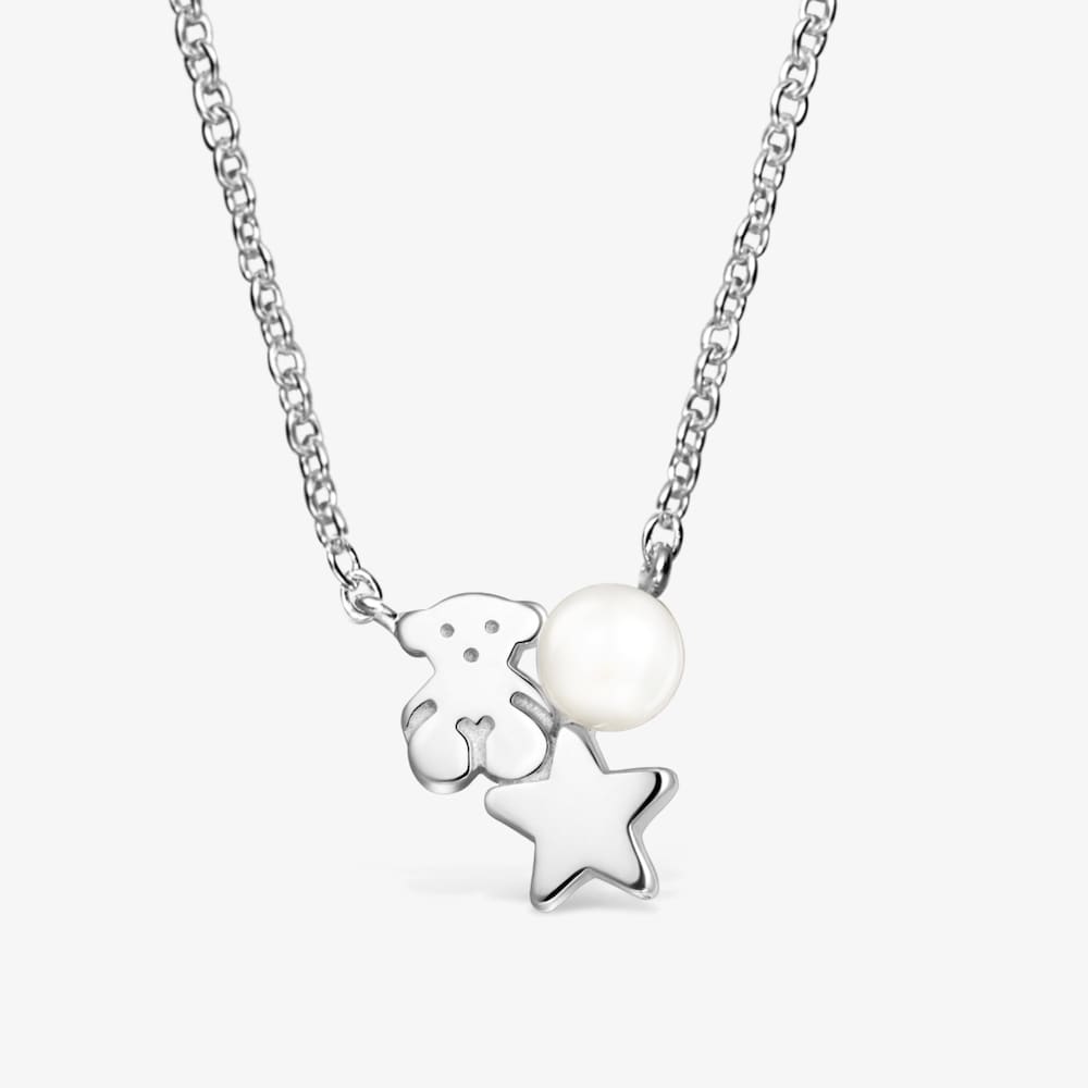 Collar Nocturne de Plata con Perla