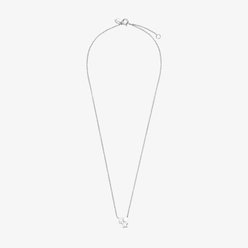 Collar Nocturne de Plata con Perla