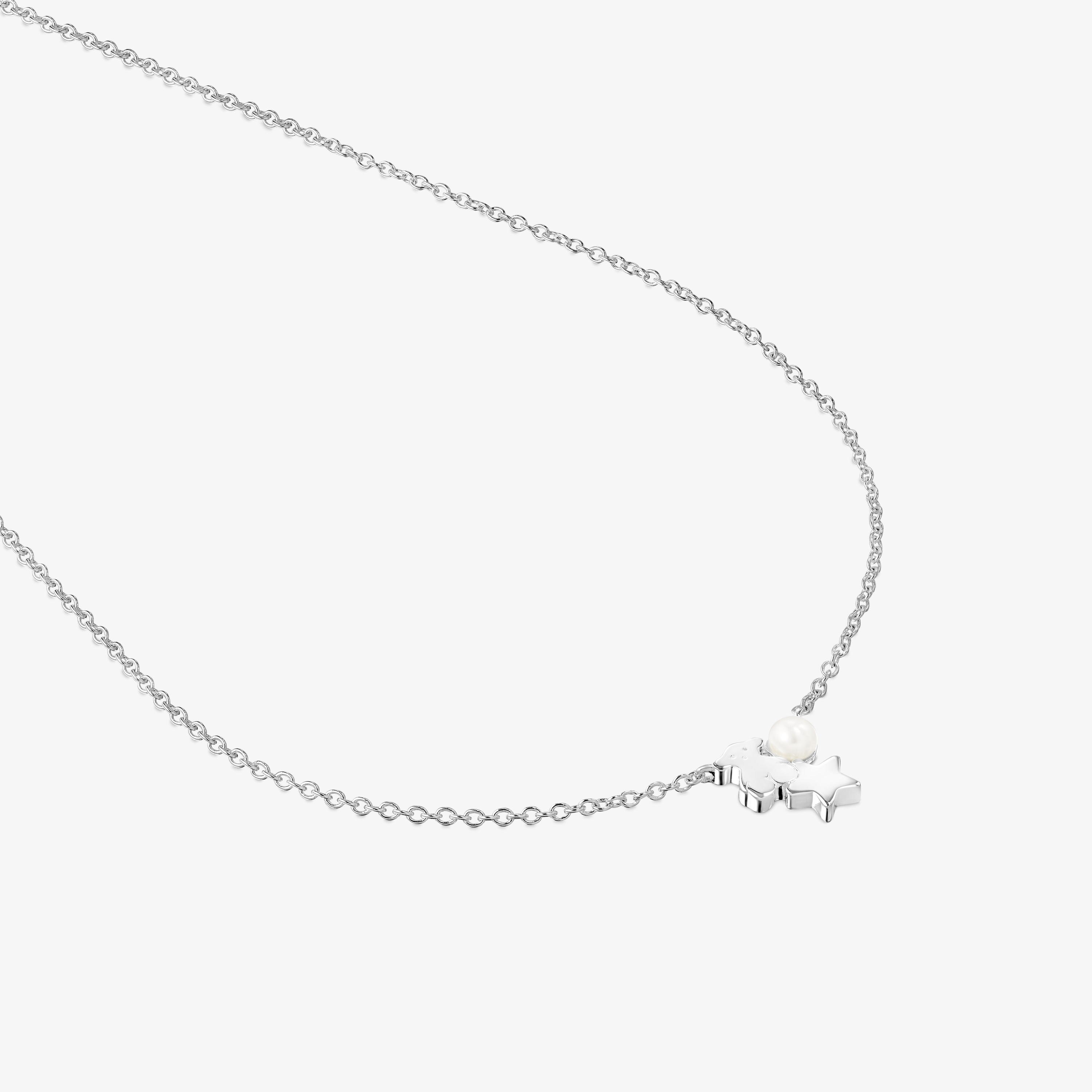 Nocturne Silver Necklace with Pearl