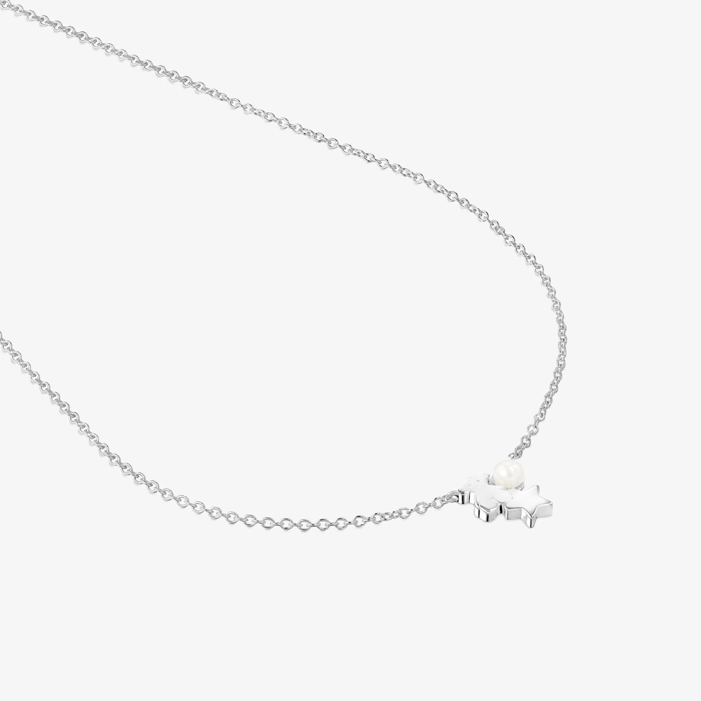 Collar Nocturne de Plata con Perla