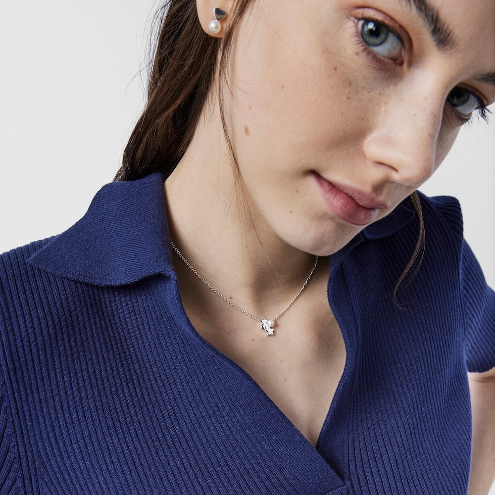 Collar Nocturne de Plata con Perla