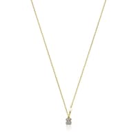 Nocturne bear Necklace in Silver Vermeil with Diamonds and Pearl