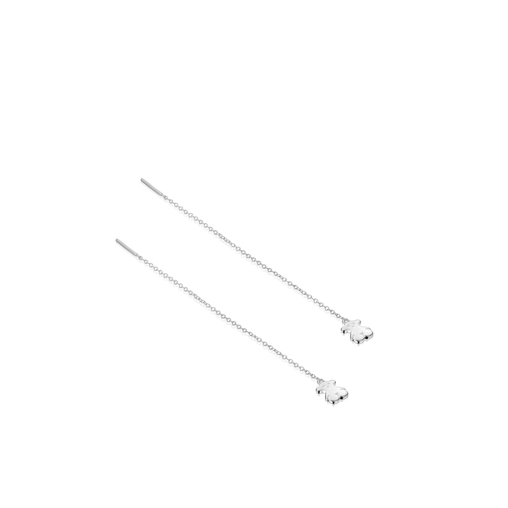 Long Nocturne Silver Earrings image number 2