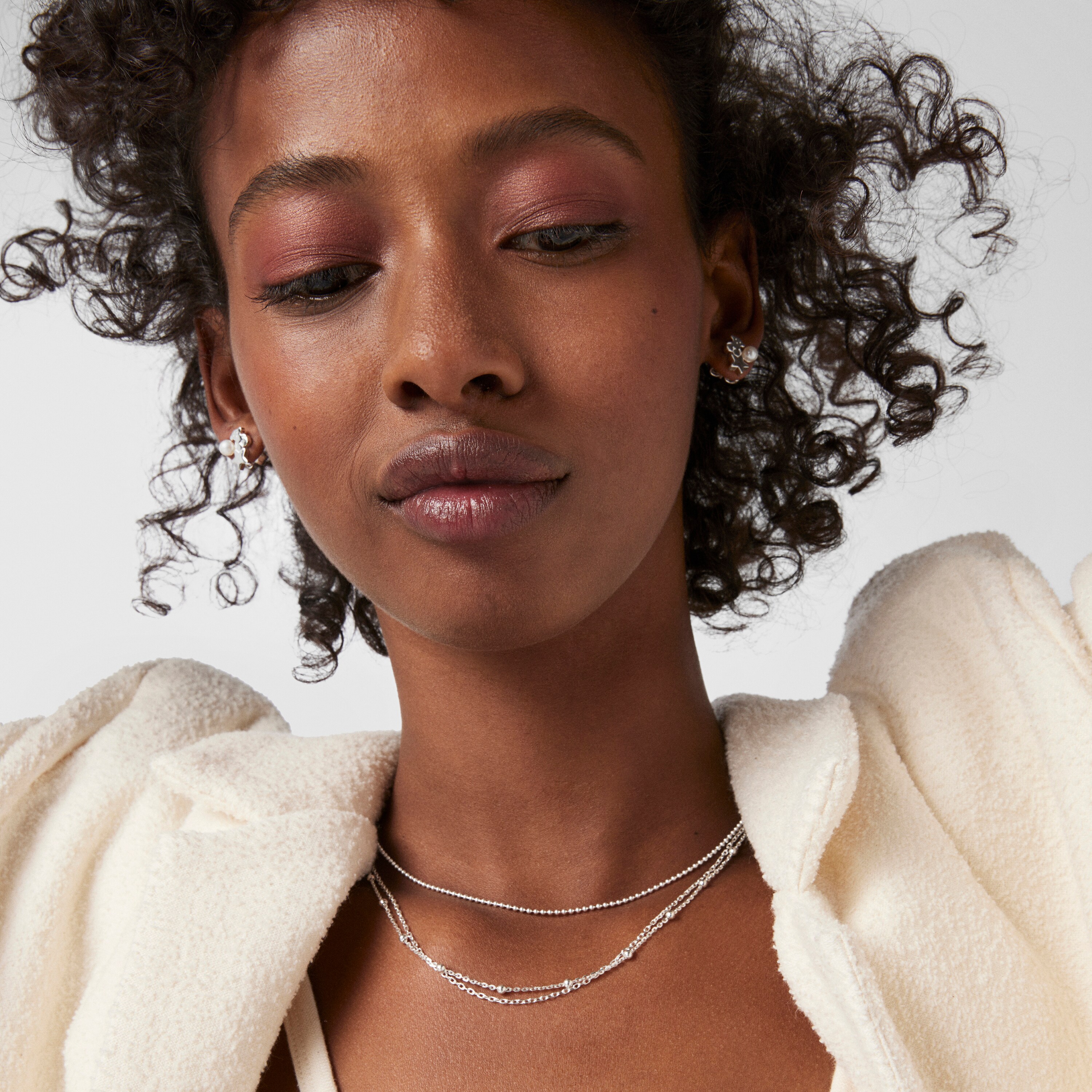 Nocturne Silver Earrings with Pearl