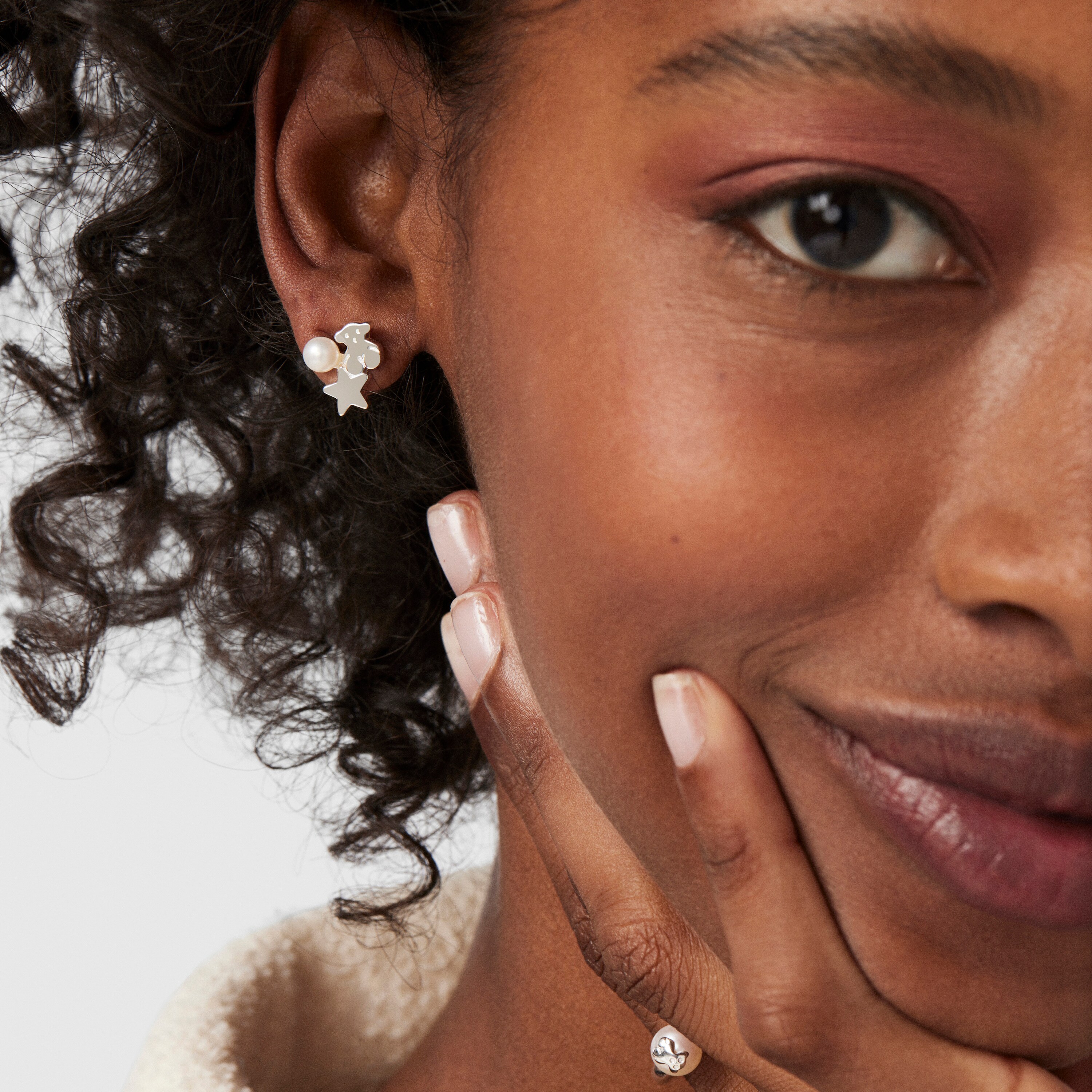 Nocturne Silver Earrings with Pearl