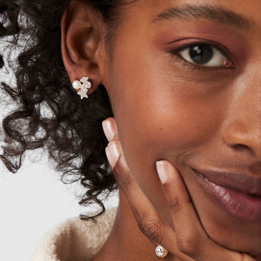 Orecchini in argento con perla Notturno