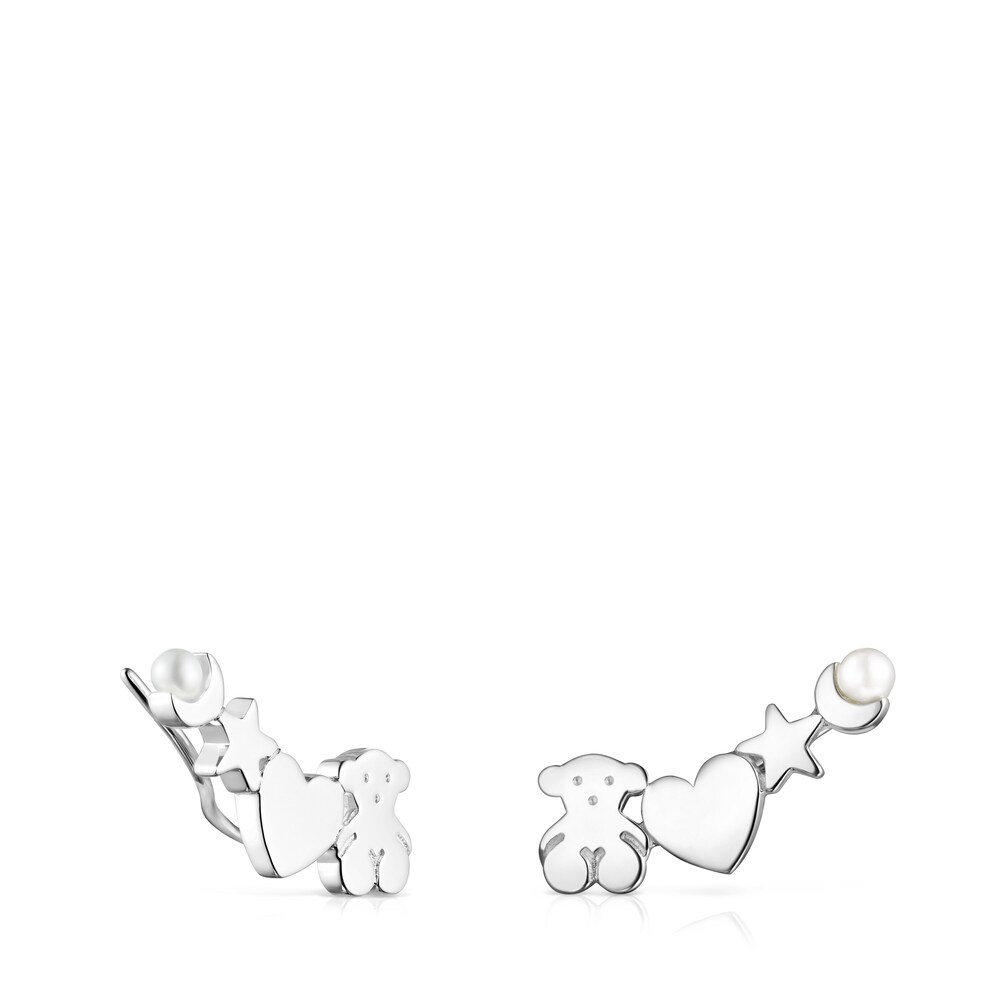 Earcuff Nocturne de Plata con Perla image number 0