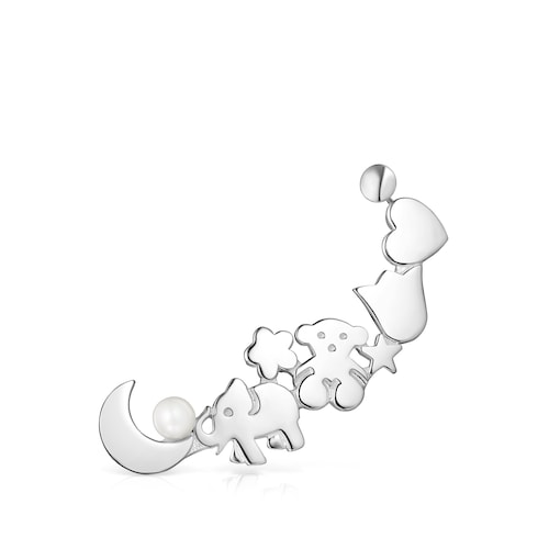 Nocturne Silver 1/2 Earring with Pearl image number 0