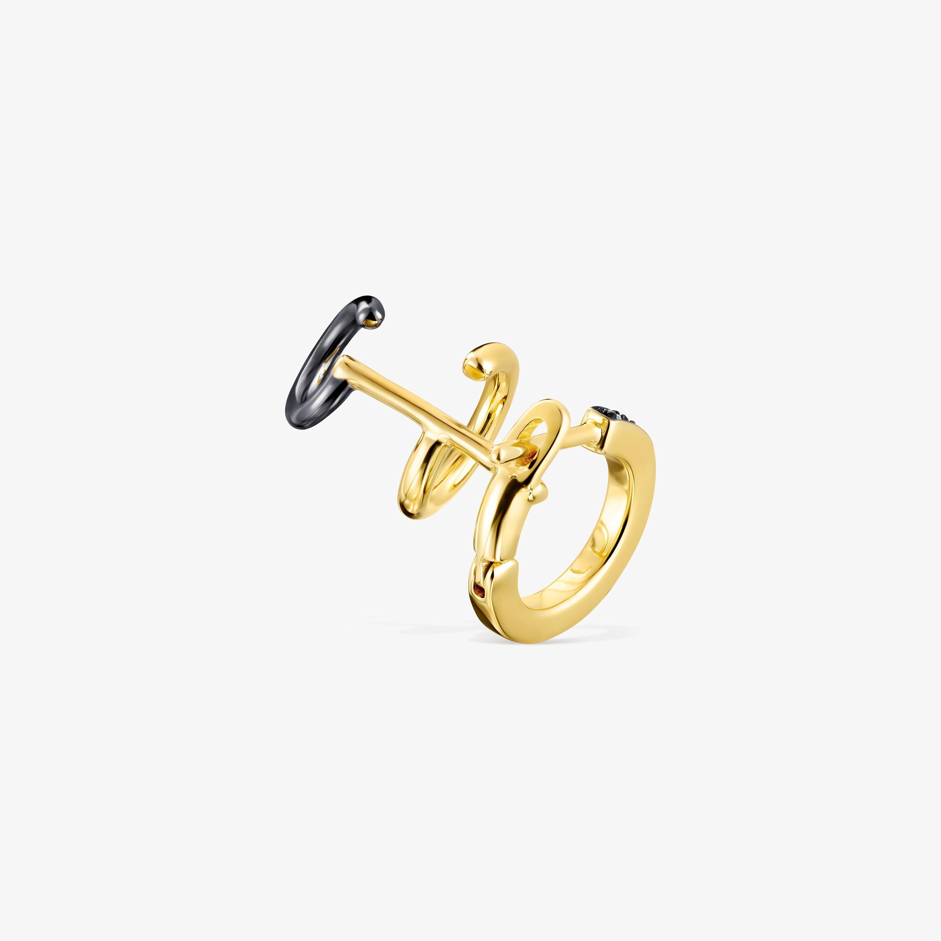 Nocturne Earcuff in 18K gold vermeil with Diamonds
