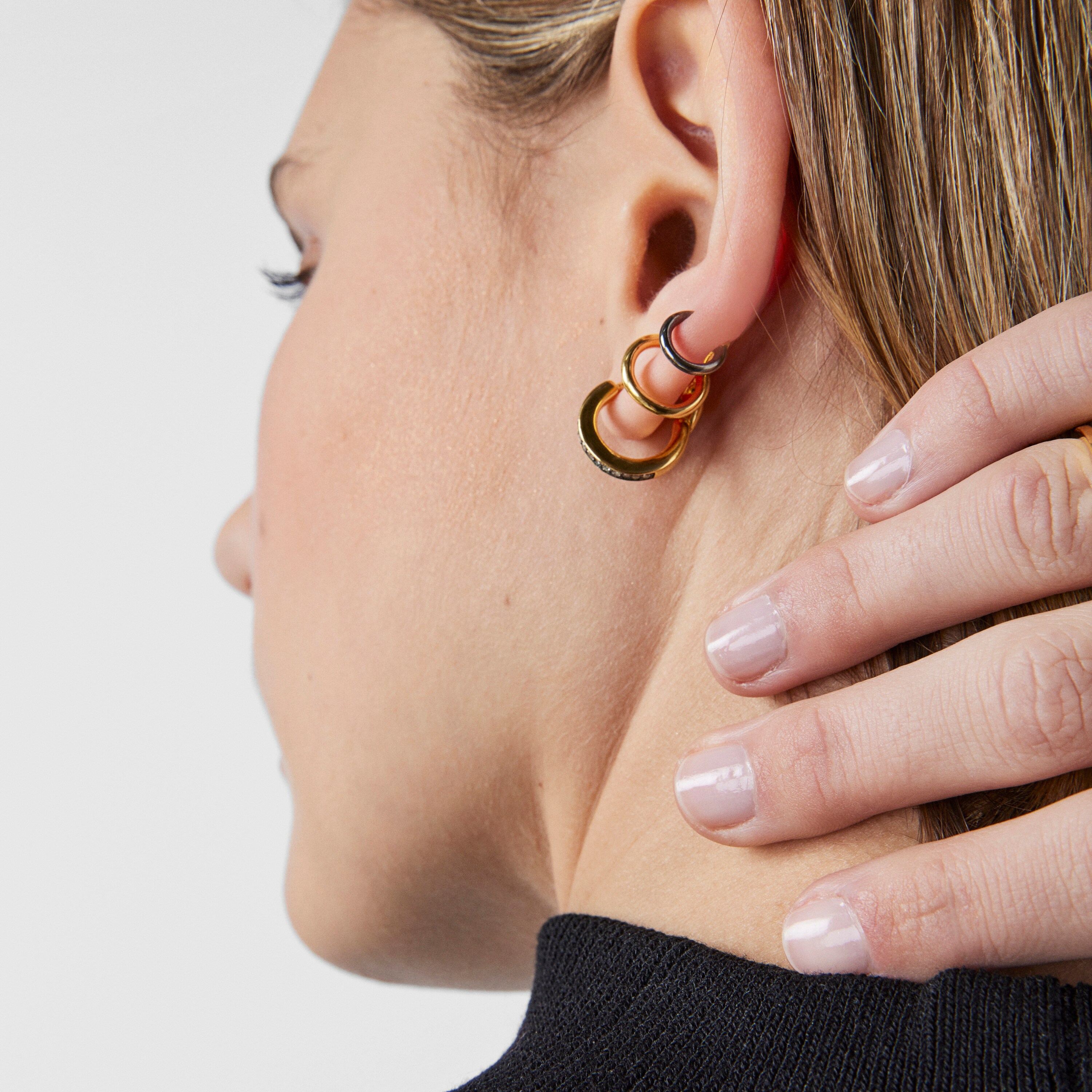 Nocturne Earcuff in 18K gold vermeil with Diamonds