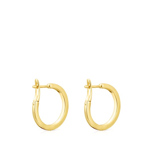 Brincos m&eacute;dios Nocturne disco em Prata Vermeil e Diamantes