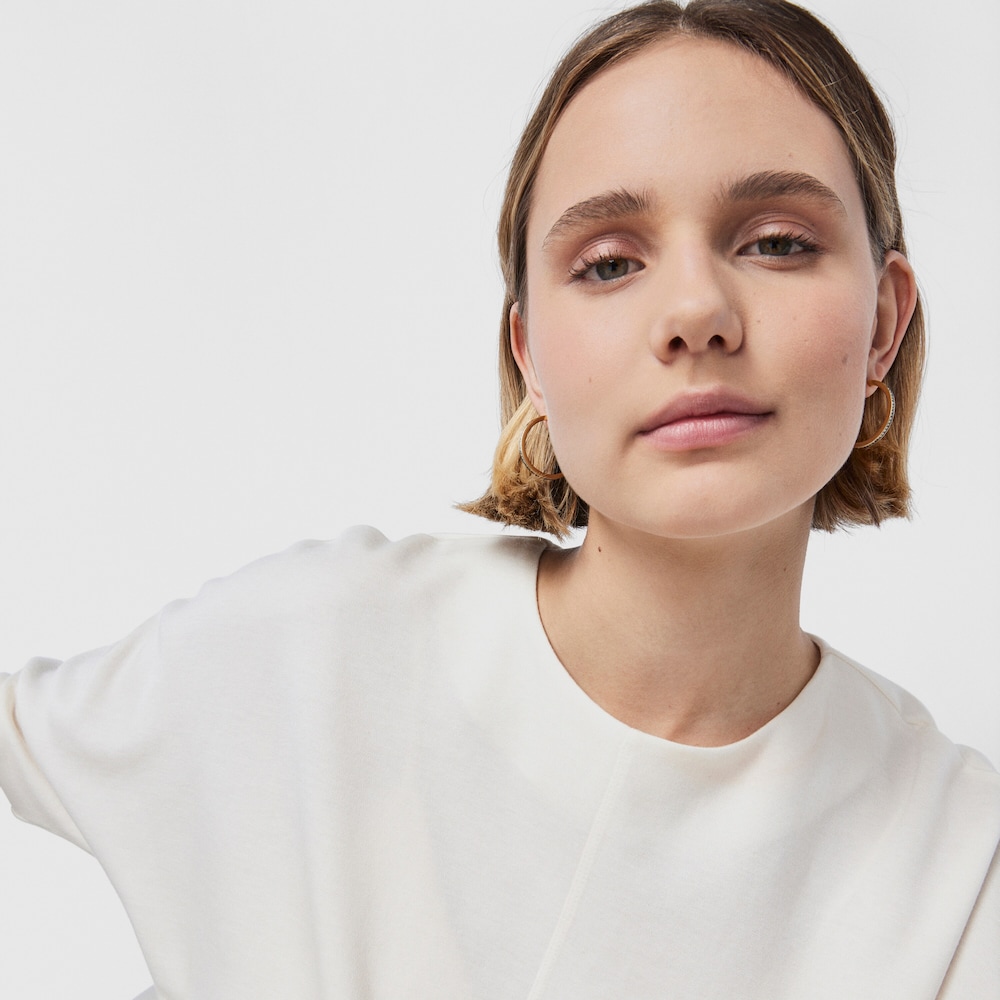 Nocturne disc Earrings in Silver Vermeil with Diamonds