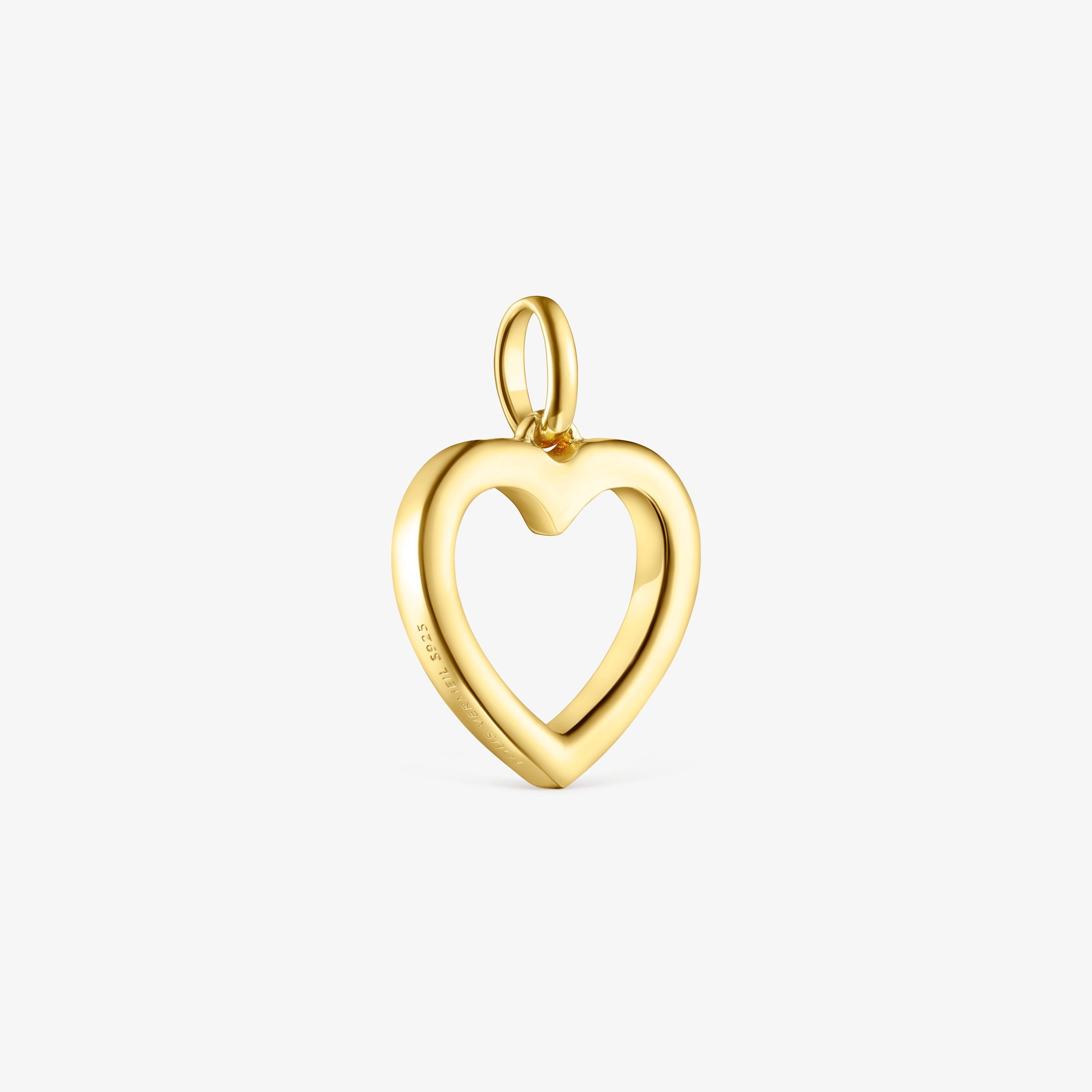 Nocturne heart Pendant in 18K gold vermeil with Diamonds