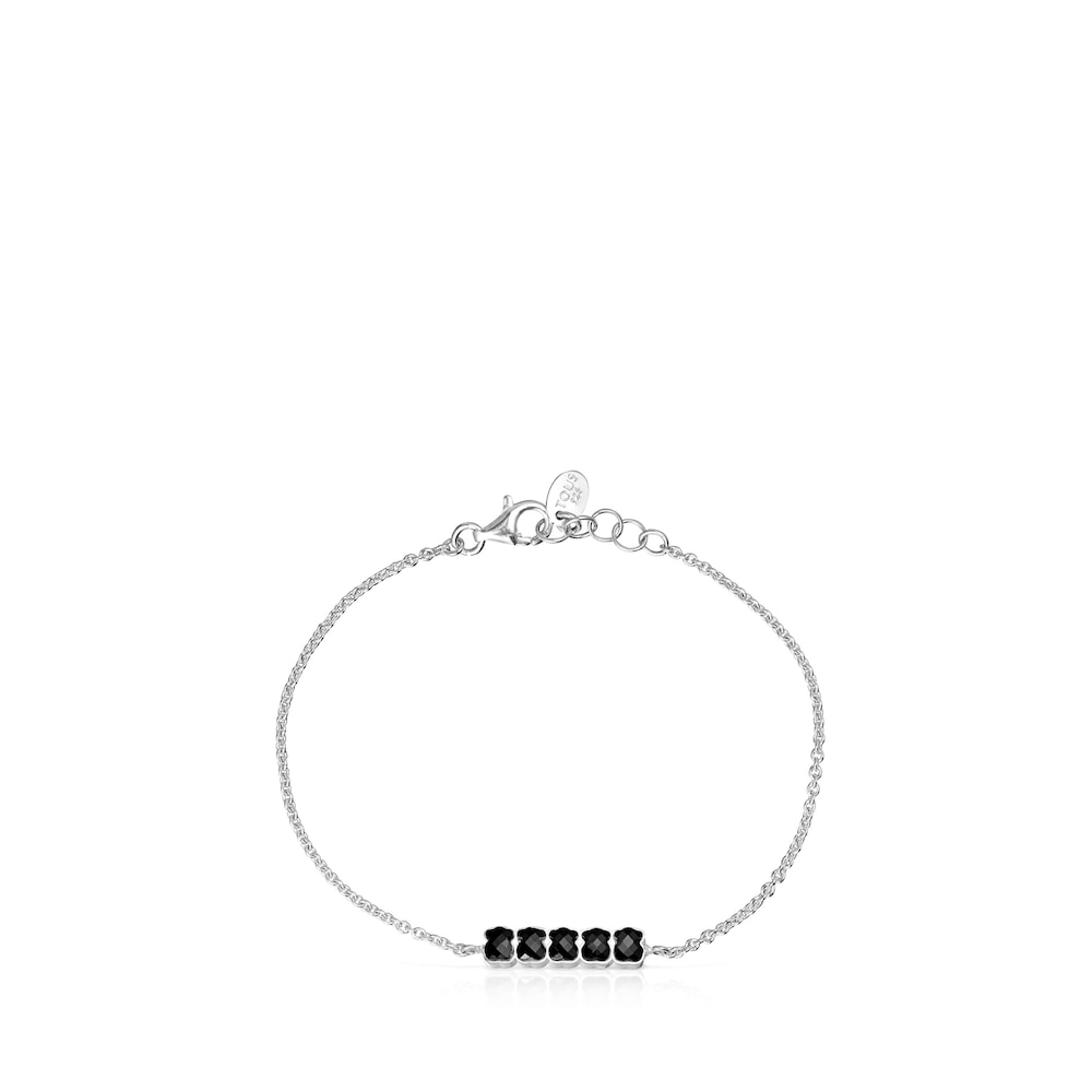 Pulsera Mini Onix - Color de Plata con &Oacute;nix