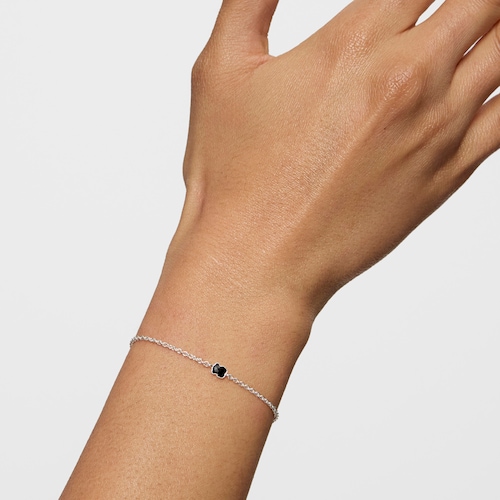TOUS Mini Onix Bracelet in Silver with Onyx 0,4cm