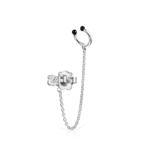 Earcuff de plata con ónix TOUS Mini Onix