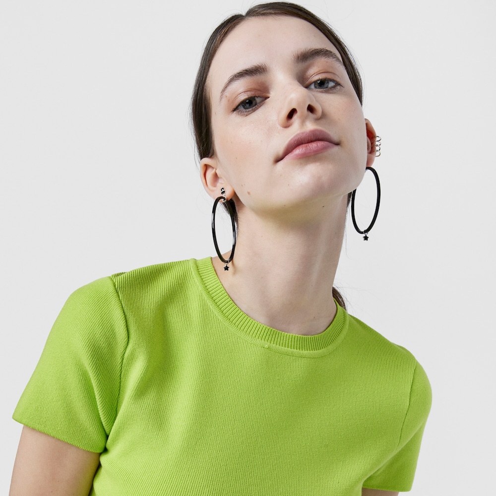 Large Mini Onix Earrings in Resin with Silver and Onyx