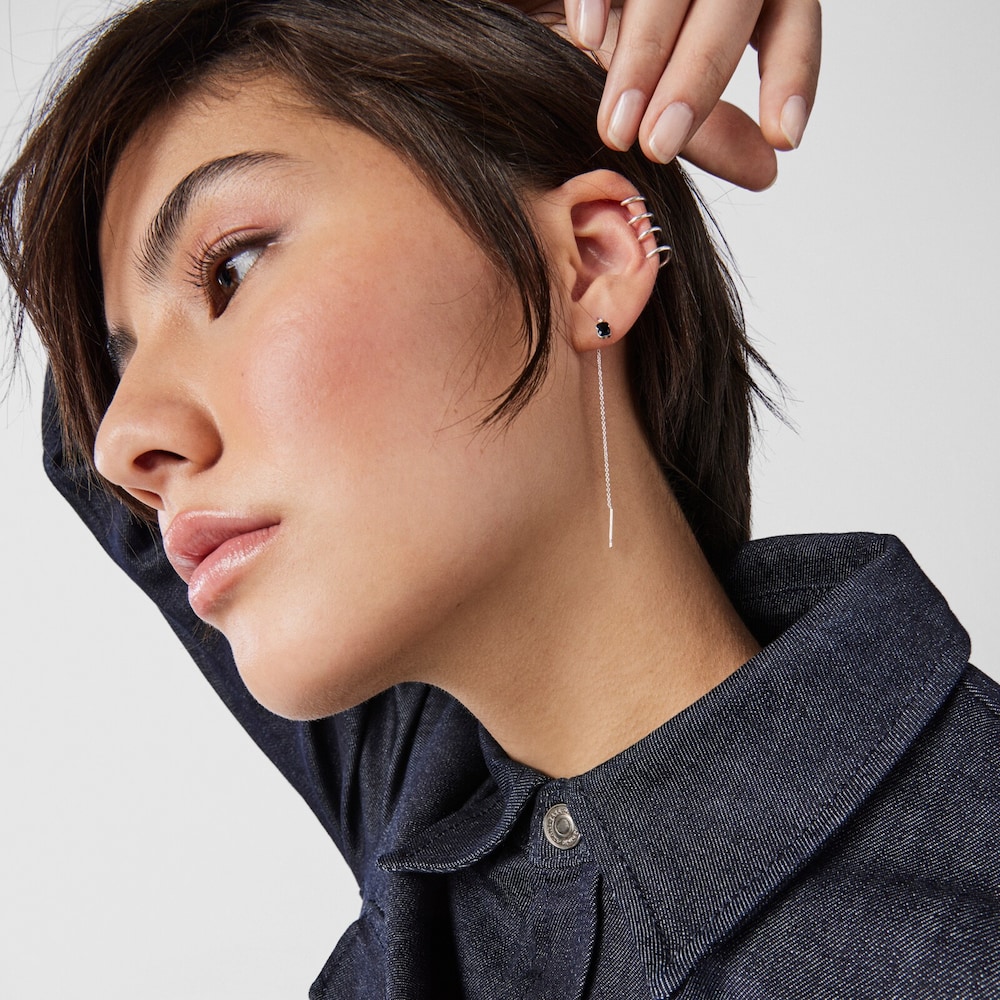 Kolczyki Tous Mini Onix Silver