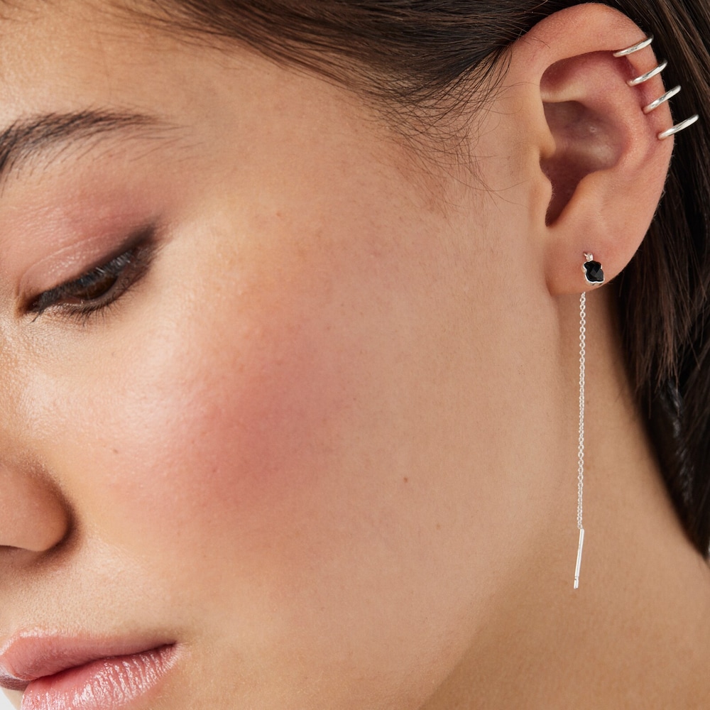 Kolczyki Tous Mini Onix Silver