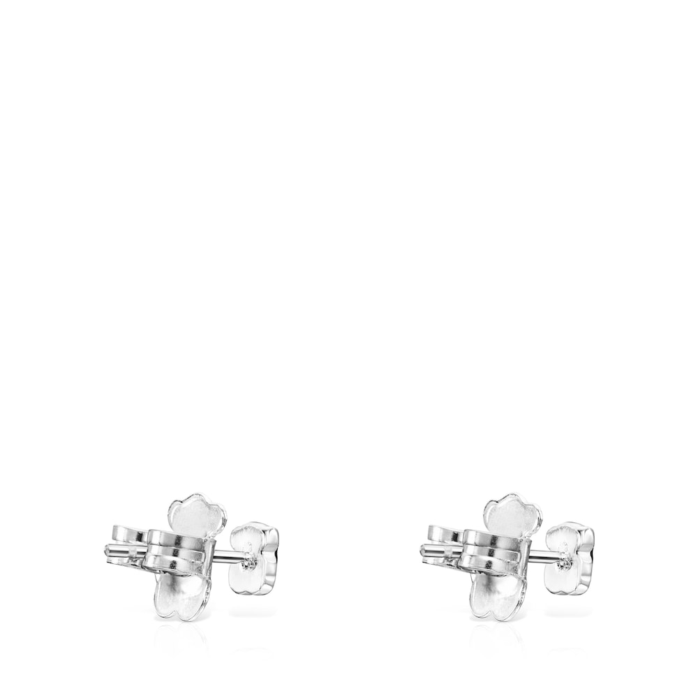TOUS Mini Onix Earrings in Silver with Onyx 0,4cm